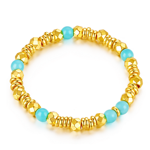 Mankalong gold ring for women 2025 new Qingying Yingyao-gold bead ring pure gold live sparkling birthday gift for girlfriend Qingying Yingyao-gold bead ring live 1.23g