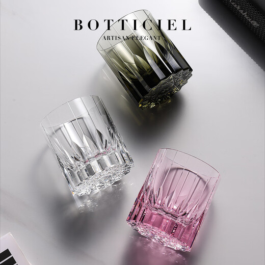 BOTTICIEL Starburst Whiskey Cup K9 Crystal Glass Handmade High-End Wine Cup Birthday, Valentine's Day, New Year's Gift K9 Crystal Starburst Cup - Transparent Color Single Gift Box 205ml 1