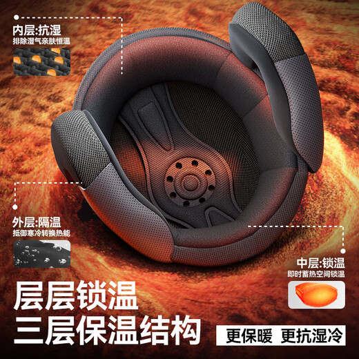 Xulin Germany electric motorcycle anti-freeze and warm in winter 3C certified half helmet for men and women, full-face helmet for all seasons, bright black A6, push-in lens, one size fits all, adjustable 52-62 cm