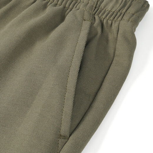 Hongxing Erke children's pants knitted trousers for boys and girls 2026 new pure cotton fashionable and comfortable sports pants for middle and large children boys black olive green 130