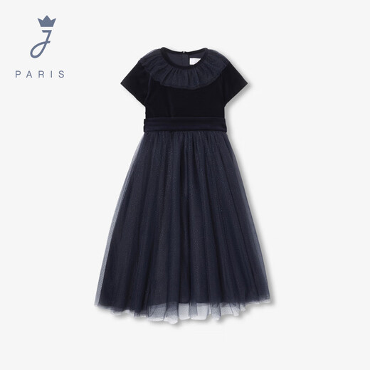 JACADI French girls dress autumn and winter children's dress long skirt trendy 2043915 navy blue 123 105 /4A