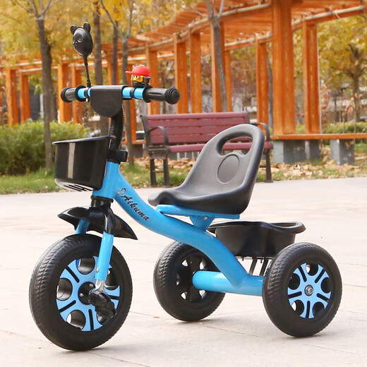 Children's tricycle bicycle with push handle baby stroller child bicycle bicycle 1-3-6 years old stroller _Classic wheel red