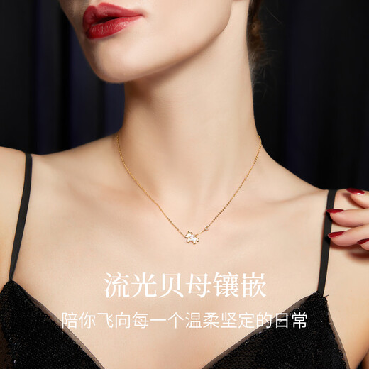 Jay Streamer Zodiac Horse Ring Female Niche Design Index Finger Ring New Year 2026 Zodiac Year Female Gift Necklace (Full Body 925 Silver + Shell)