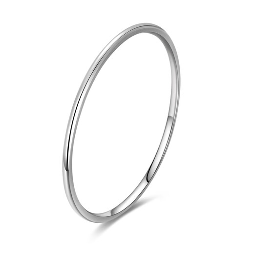 Wanfulong commuting matching丨PT950 platinum simple and fashionable smooth plain ring platinum bracelet 2025 new style gift for girlfriend 9.07g, fashionable smooth plain platinum bracelet 58cm