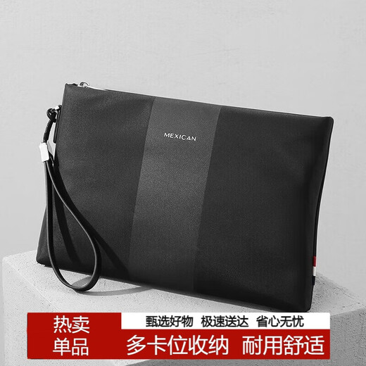 Scarecrow Men's Clutch Fabric Large Capacity Clutch Multi-Slot Zipper Envelope Bag Soft Clutch Wallet Clutch Bag