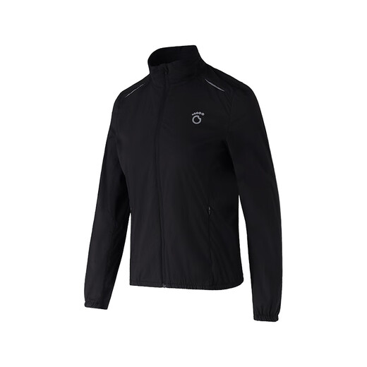 Macondo Sports Jacket Men's Spring and Autumn Marathon Running Jacket Training Water-Repellent Air Capsule Technology Black Women's S