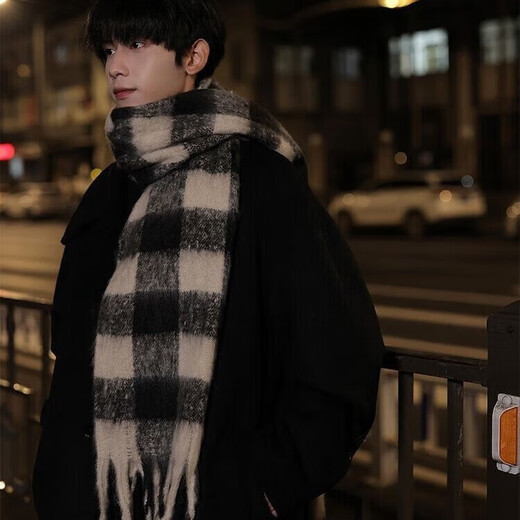 Chunjing Buyu wholesale scarf high-end winter atmosphere mohair Korean version new plaid thickened student warm shawl scarf
