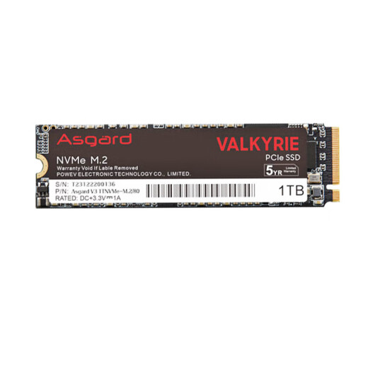 Asgard Valkyrie M.2SSD solid state drive PCIe3.02280NVMEGen3 e-sports gaming computer solid state 1TB3300MB/s high-speed reading