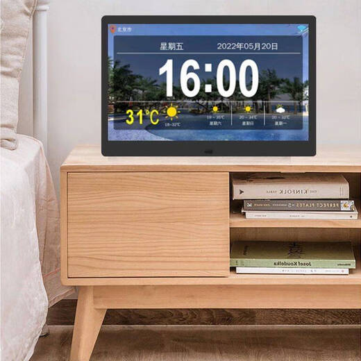 Otras marcas calendario perpetuo wifi inteligente calendario perpetuo electrónico escritorio nuevo marco de fotos digital reloj wifi de alta gama completamente automático control remoto gratuito con orden 7 pulgadas negro inteligente + calendario perpetuo + multifunción