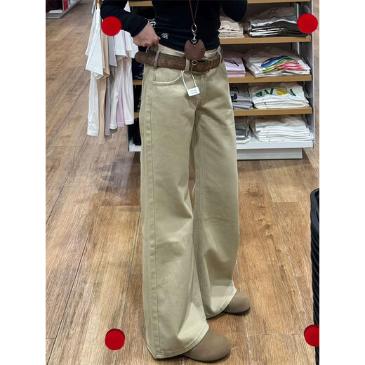 Cotton plus velvet thickened Maillard high-waisted micro-flare jeans for women in autumn and winter new straight slim flared casual pants S386 brown plus velvet high quality L 110-120Jin Jin is equal to 0.5 kg