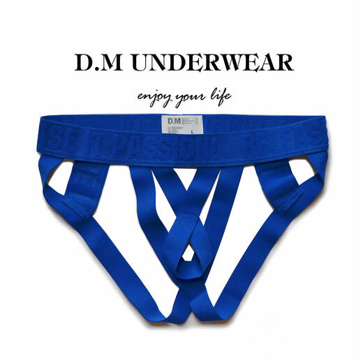 Iosn men's underwear double thong letter convex belt sexy hollow men's Internet celebrity thong low waist personality white 2XL weight 145-160Jin Jin equals 0.5 kg