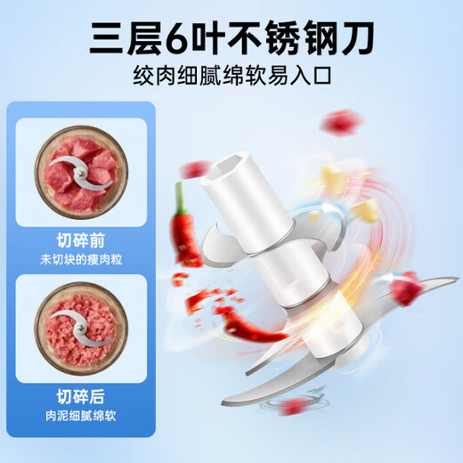 WCZ German garlic artifact garlic press garlic mincer meat grinder garlic mincer electric garlic beater garlic mince 2025 new glass stainless steel six-blade knife powerful electric pounding/mincing garlic artifact