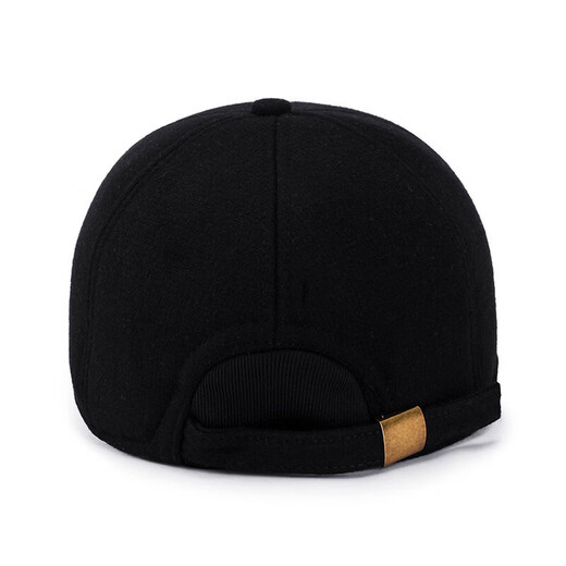 Winter men's hat, fashionable, warm, outdoor, versatile, casual, middle-aged and elderly men's duck tongue thickened velvet ear protection baseball cap, gray adjustable