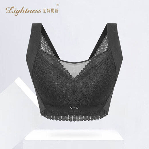 Leichte verstellbare Spitze dünne Tasse große Brüste kleine BH Frauen PW1047 Schwarz 85d