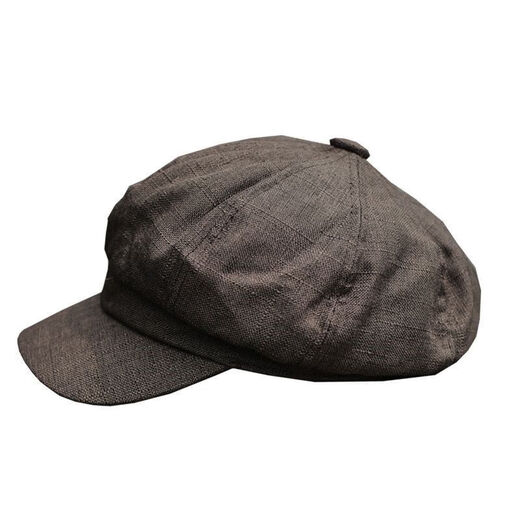 Blooming octagonal hat men's newsboy hat Japanese retro literary versatile Internet celebrity British beret painter hat trendy hat black M (56-58cm)