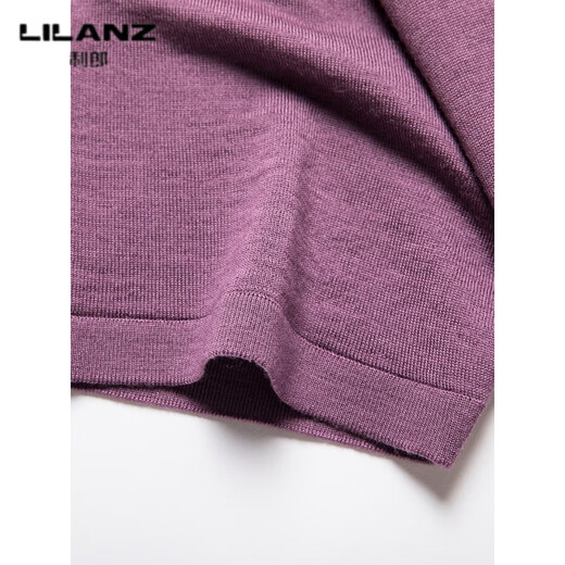 Lilang worsted wool short-sleeved T-shirt men's round neck summer thin cool high count super fine solid color half-sleeved woolen sweater gray green thin 4XL (190)