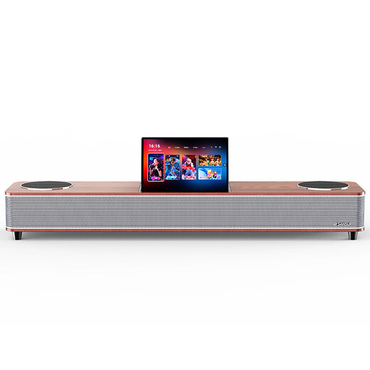 SANSUI TV karaoke sound wall, high-definition touch screen genuine karaoke system, home KTV audio set, home theater dual subwoofer Bluetooth speaker 96P 4.2.2 channel dual 6.5-inch bass karaoke all-in-one machine