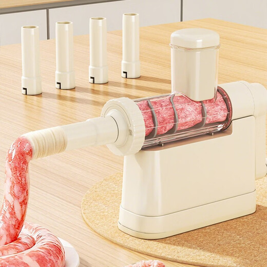 Centenary Zhenghe sausage filling machine household sausage filling machine hand-operated sausage filling tool sausage tank meat sausage artifact off-white 4 intestine mouth + 1 pack of casings + gloves + cotton thread