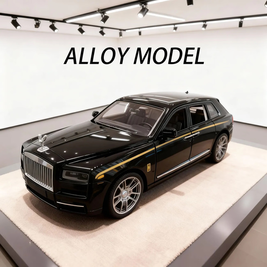 CHILDLIKE CHARM Children's Fun Boundless Rolls-Royce Cullinan Alloy Car Model Children's Boys Car Model Toy Ornaments Collection Cullinan-Black Size 10.5*4CM