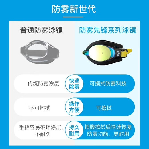 Arena imported myopia swimming goggles with large field of view HD anti-fog pioneer waterproof belt degree professional swimming goggles for men and women