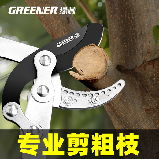 GREENER Thick Branch Pruning Scissors Fruit Tree Pruning Powerful Shearing Powerful Shears for Gardening Branches Four-speed Telescopic Shark Shears + Large Folding Saw