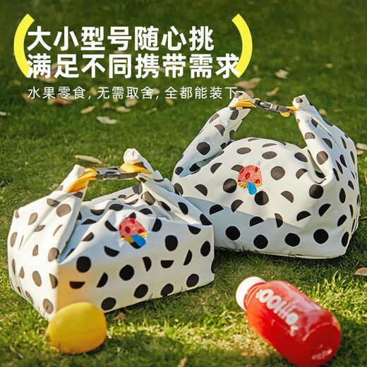 Hugz insulation bag lunch box handbag lunch bag commuting to school office workers portable large-capacity lunch bag bag Pineapple Dance M size