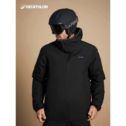 Decathlon men's ski wear warm waterproof quilted jacket JKT100 single board double board 5326140