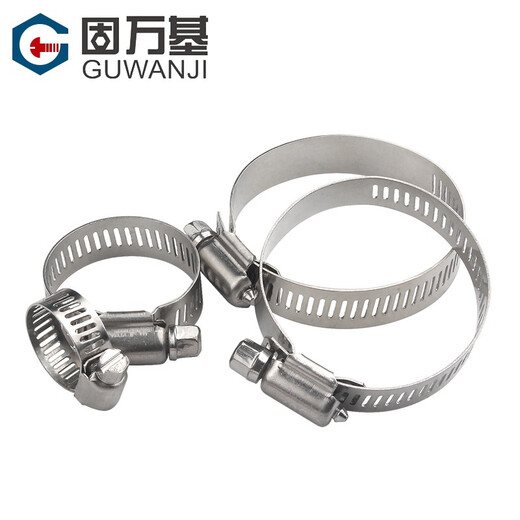 Guwanji 304 stainless steel hose clamp quick installation gas pipe buckle clamp strong water pipe clamp clamp fixed ring clamp pipe clamp M6-12 10 pieces (Xiaomei) 304