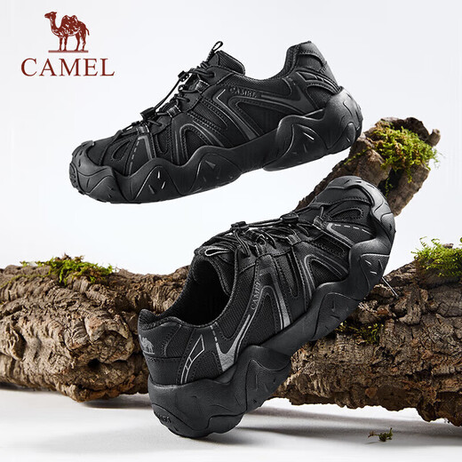 Camel (CAMEL) Yunshan 1.ª generación Otoño al aire libre Senderismo y montañismo Zapatos casuales, feos y lindos para parejas G15S076104 Negro 42