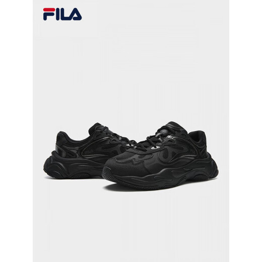 FILA Mars 4 S mesh retro running shoes men's shoes 2025 winter new dad shoes breathable sports shoes black/grey black/grey-BP 40.5
