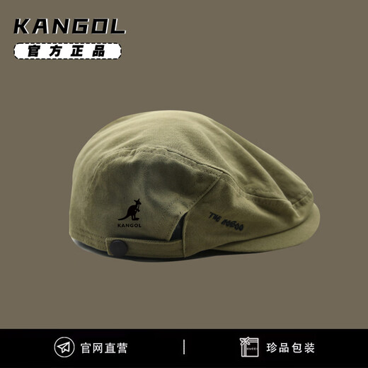Kangol official spot retro newsboy hat female beret seaside travel forward hat painter black one size fits all 56-60cm) one size