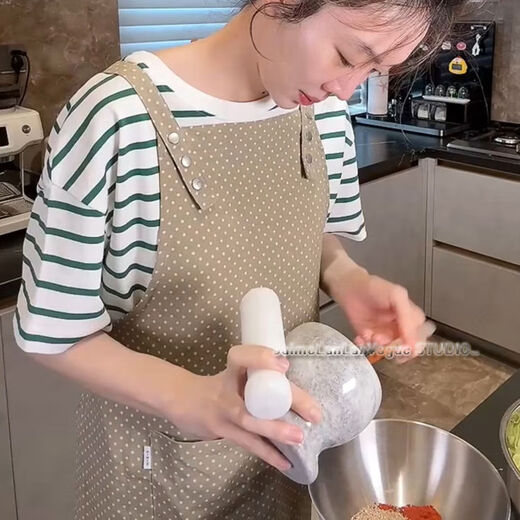 Yingfan Jiangyan garlic pounder stone mortar stone peppercorn pepper star anise spice garlic paste kitchen small items stone mortar garlic pounder