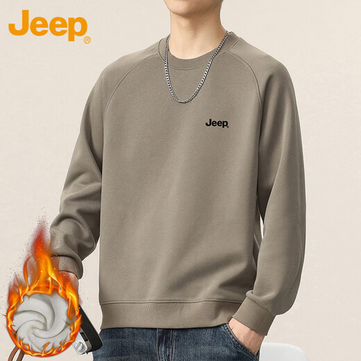 JEEP Jeep sweatshirt men's spring and autumn casual loose long-sleeved bottoming shirt tops men's clothing