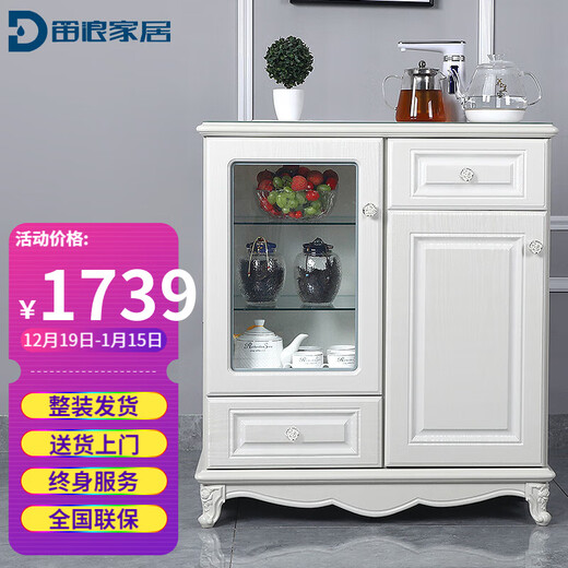 Dilang tea bar machine household solid wood fully automatic European-style tea cabinet with bucket under the intelligent water dispenser sideboard fully automatic European-style tea cabinet with under-the bucket intelligent water dispenser Dilang 9902# warm type fully automatic with remote control insulation + heating