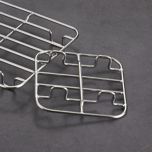 Yusenyi stainless steel steaming rack thick square food-grade steaming grid anti-scalding and insulated multi-functional storage rack 304 side length 15.2cm high 2.5cm 6-inch square steaming rack