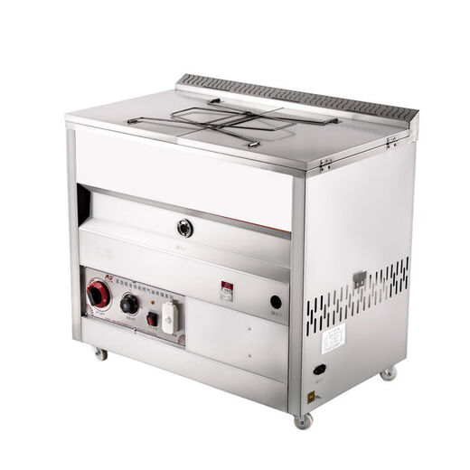 Gas fryer commercial stall gas fully automatic temperature control fried dough stick machine fried chicken steak liquefied gas electric fryer 1 inch luxury enlarged 40 type long 84 wide 510 high 790 flip model