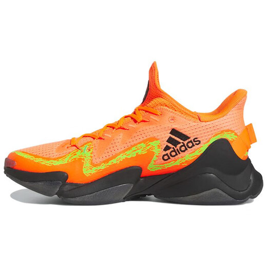 Adidas Mahomes1ImpactFlx shock-absorbing, non-slip, wear-resistant low-top training shoes for men, orange and black 46