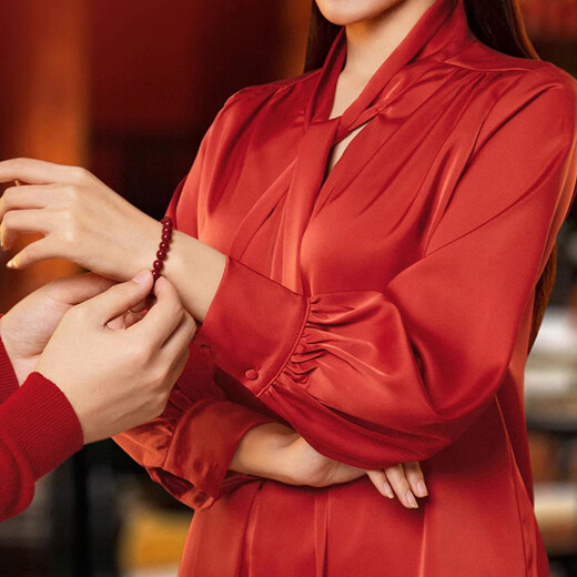 泽心雅玉朱砂手串马年本命年高含量紫金砂手链男女士情侣款节日礼物