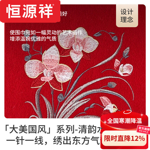 Hengyuanxiang wool scarf for men and women, winter warm scarf, middle-aged and elderly scarf, red scarf gift for mom, dad, elders, brand men - black and gray striped wool blended gift box