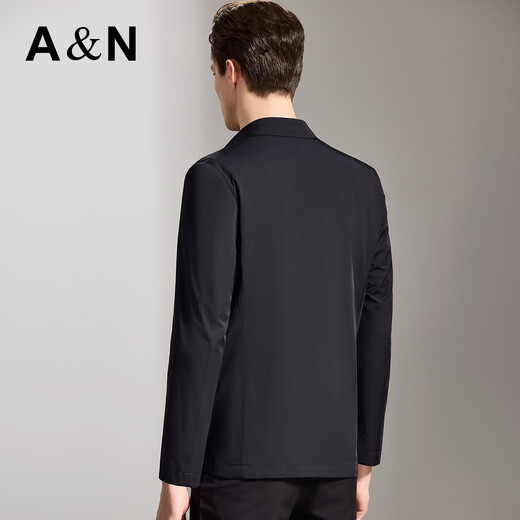 Antonio three-proof black technology high elasticity easy care soft shell jacket crisp and stylish men's cardigan single windbreaker jacket