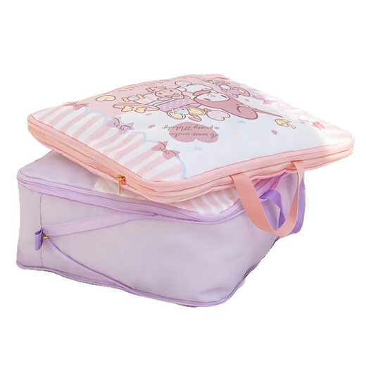 Sanrio Down Jacket Compression Bag Travel Storage Bag Portable Underwear Clothes Quilt Extra Large Organizing Storage Bag Pacha Dog (Green) 34*28*12CM