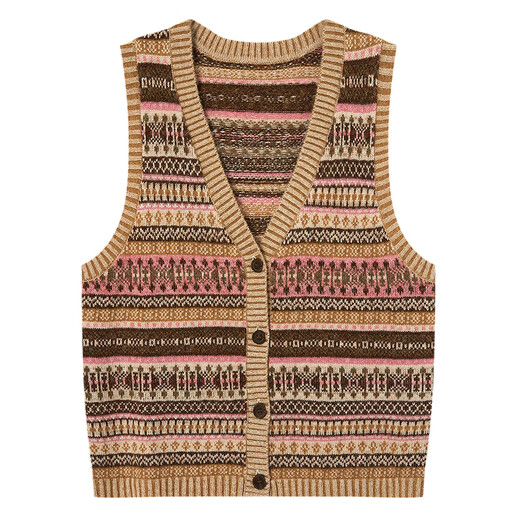 Wancaoyi (wancaoyi) shopping mall same style 2026 spring new wool sweater G06621611 smoke pink S