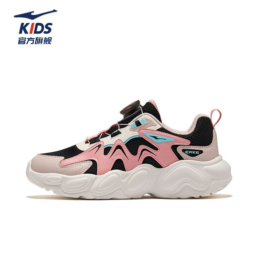 Hongxing Erke children's shoes sports shoes 26 years new boys and girls medium and large children's shoes casual sports shoes running shoes | Xingdome 2 women's style black/sume powder/yam gray 009 33