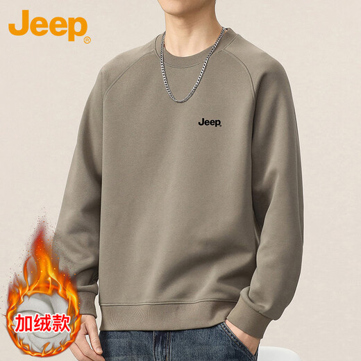 JEEP Jeep sweatshirt men's spring and autumn casual loose long-sleeved bottoming shirt tops men's clothing