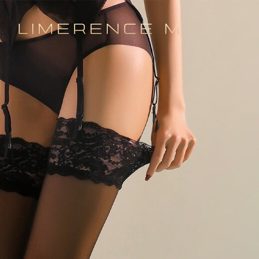 Limerence M Limerence Monet Garden Silky Glossy Stockings Women's Thin Spring and Autumn Stockings Sexy Lace High Stockings White M 0.01 Silky Style One Size (150-180c)