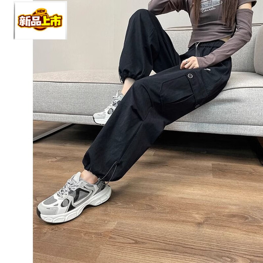 Early diameter plus cashmere black overalls for women in autumn and winter new high waist slimming American style leggings plus fleece pants black (thick plus fleece) S