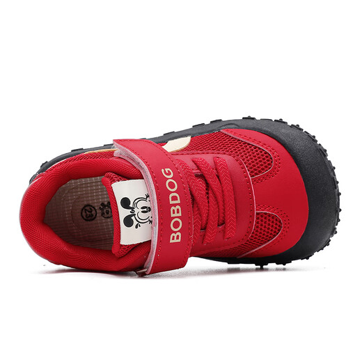 BOBDOG Children's Shoes Children's Baby Shoes 2026 Spring New Red Shoes New Year Shoes Functional Boys Toddler Shoes Red 24 Suitable for Feet Length 14.0CM