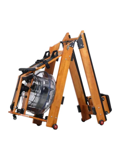 Foldable water resistance boat painting machine, smart aerobic exercise, silent household boat painting machine, solid wood double-track living room gym, imported Thai oak log color folding supreme model