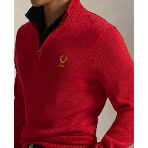 Polo Ralph Lauren Men's 26 Years Early Spring Cotton Sweater RL100608 600-Red M