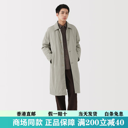 MUJI Мужское пальто с воротником-стойкой, ветровка, куртка 25-й осени и зимы, новая мужская черная M с длинным рукавом (170/92A)